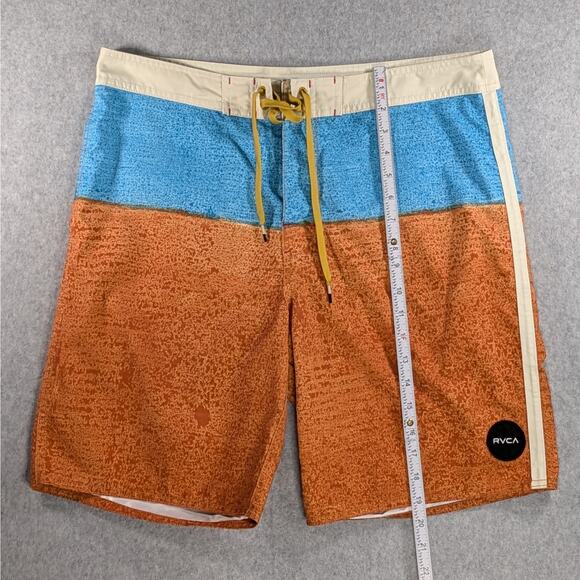 RVCA Two Tone Board Shorts Orange Blue Men’s Size 34 - Picture 4 of 11